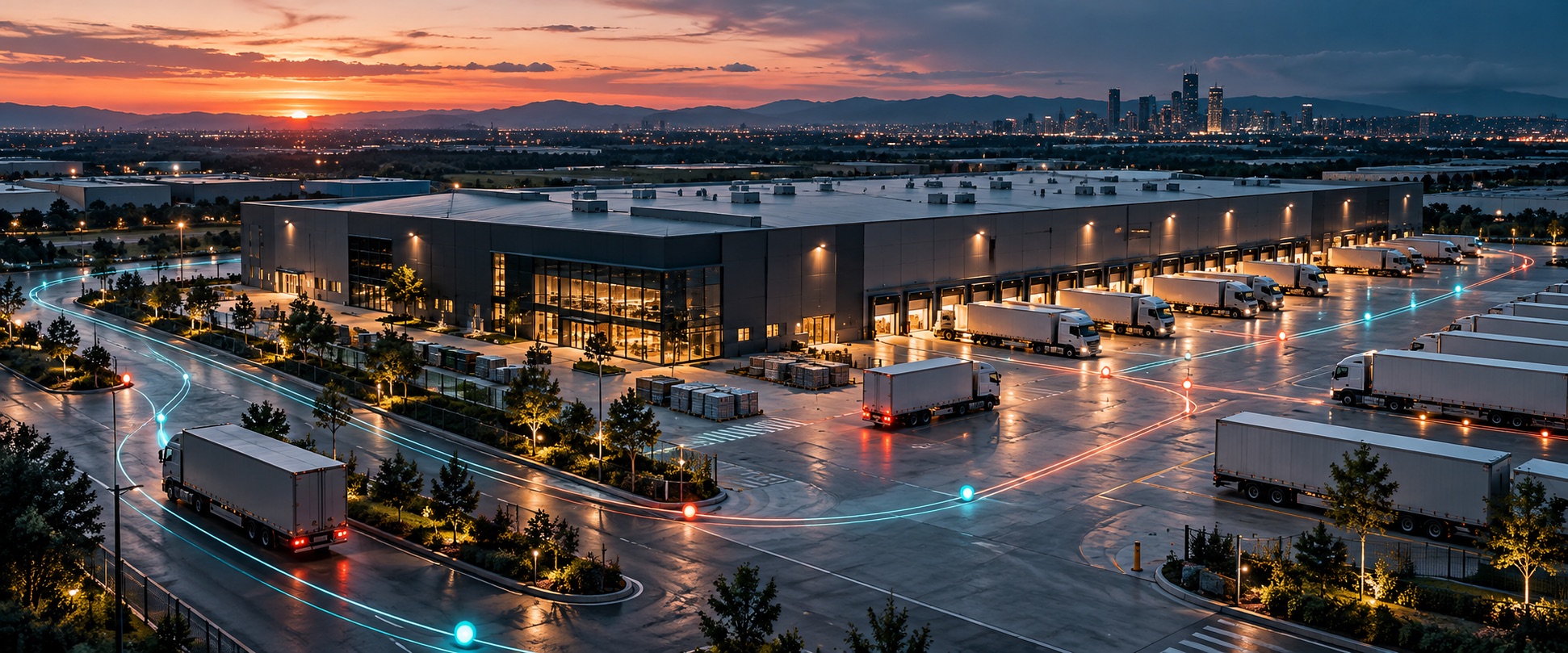 Modern logistics distribution center