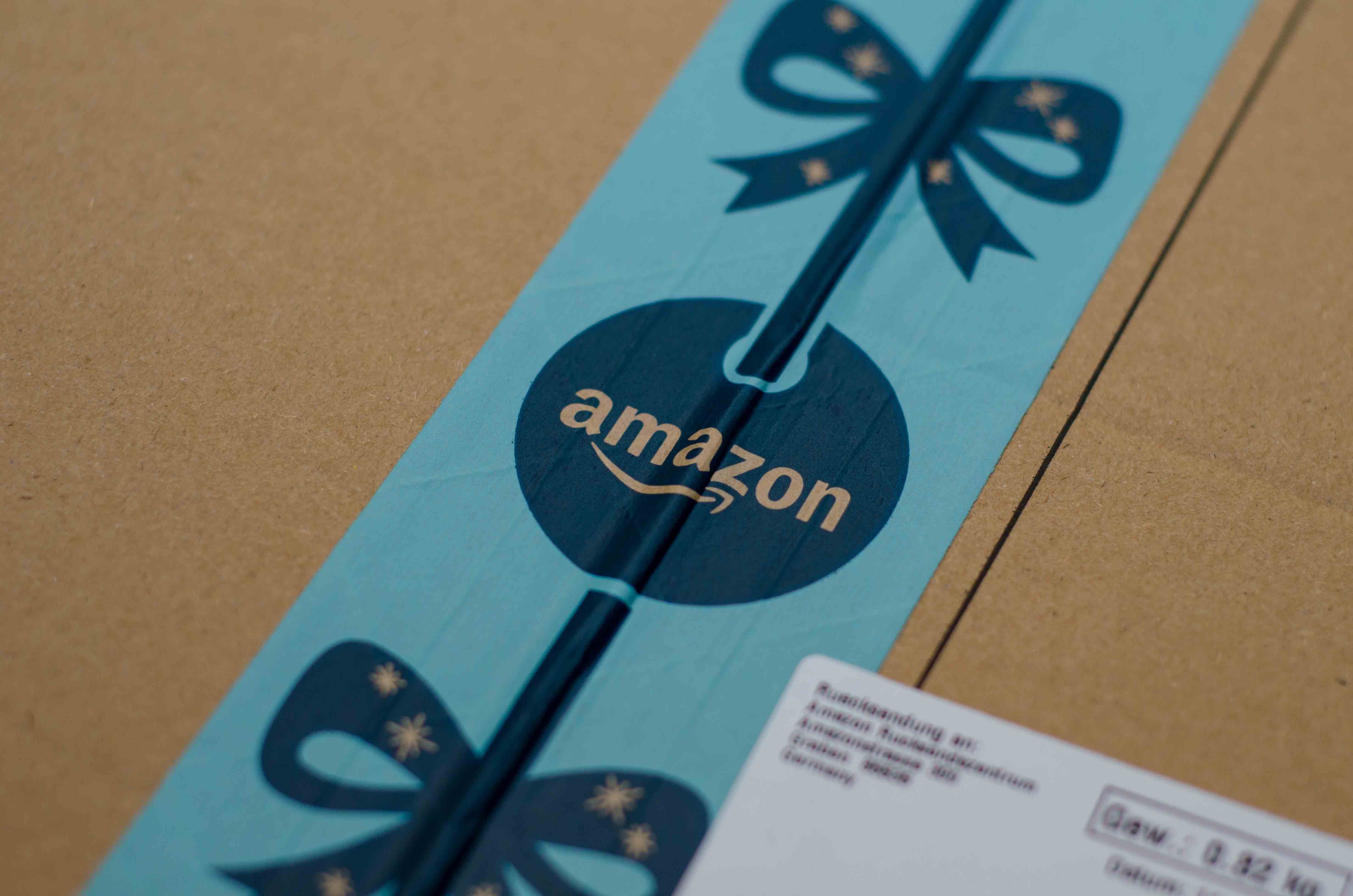 Soest, Germany – December 12, 2018: Amazon Prime cardboard box.