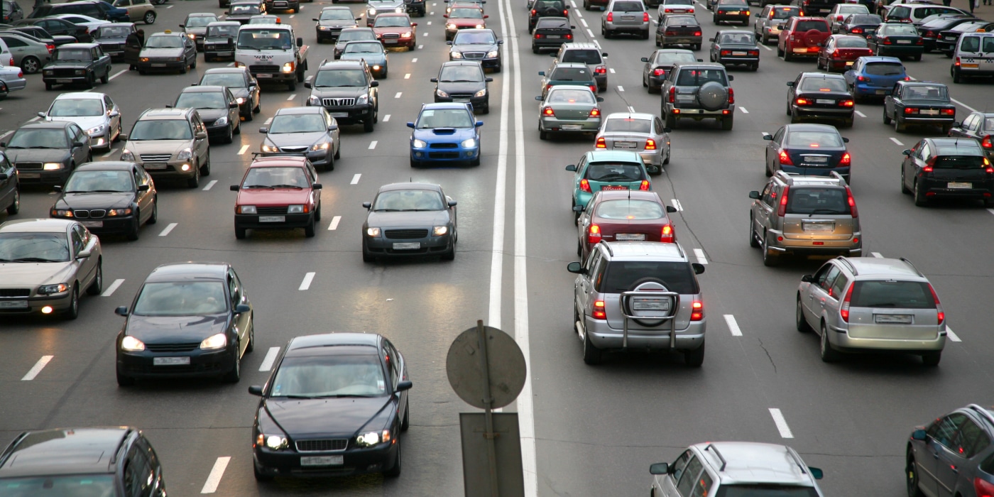 cars on highway