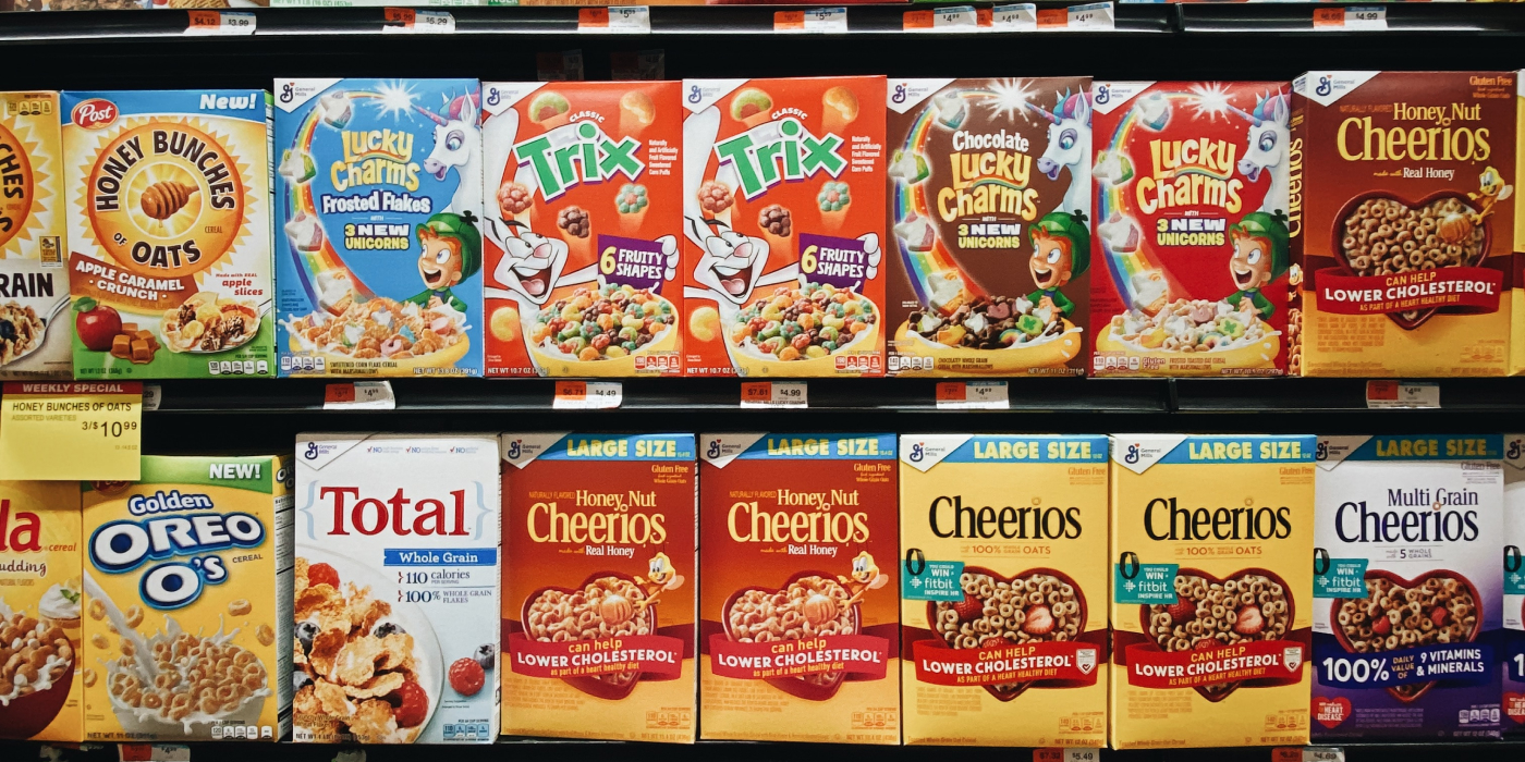 cereal boxes