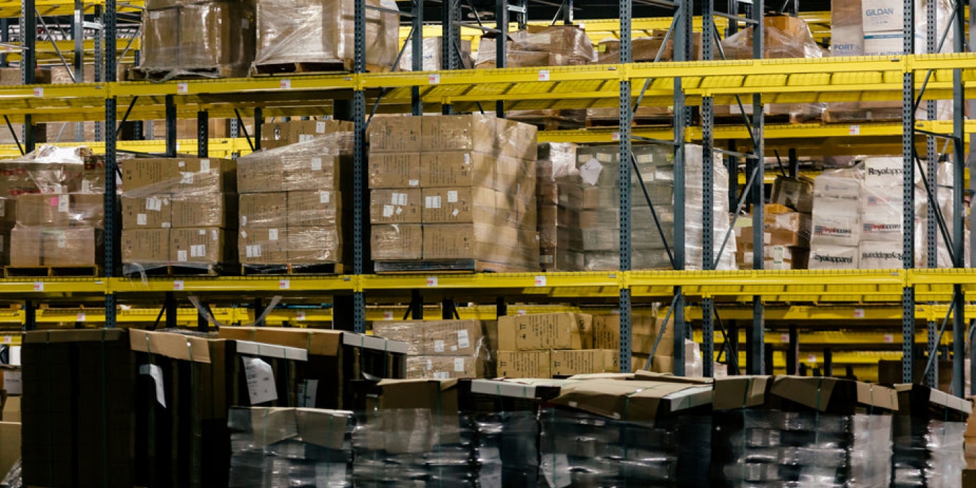 warehouse shelves