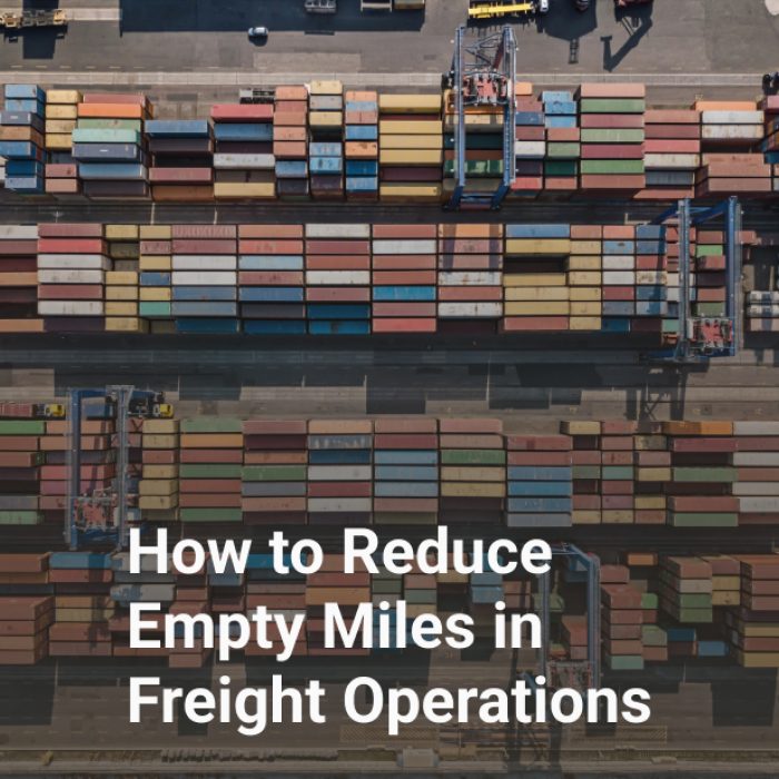 how to reduce empty miles in freight operations