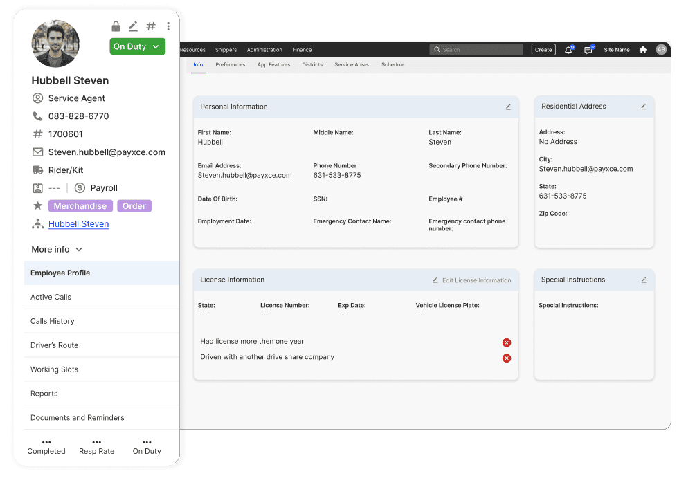 Driver Profile & Identity Management