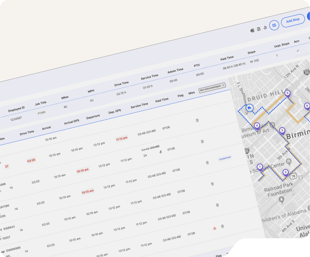 Job & Route History
