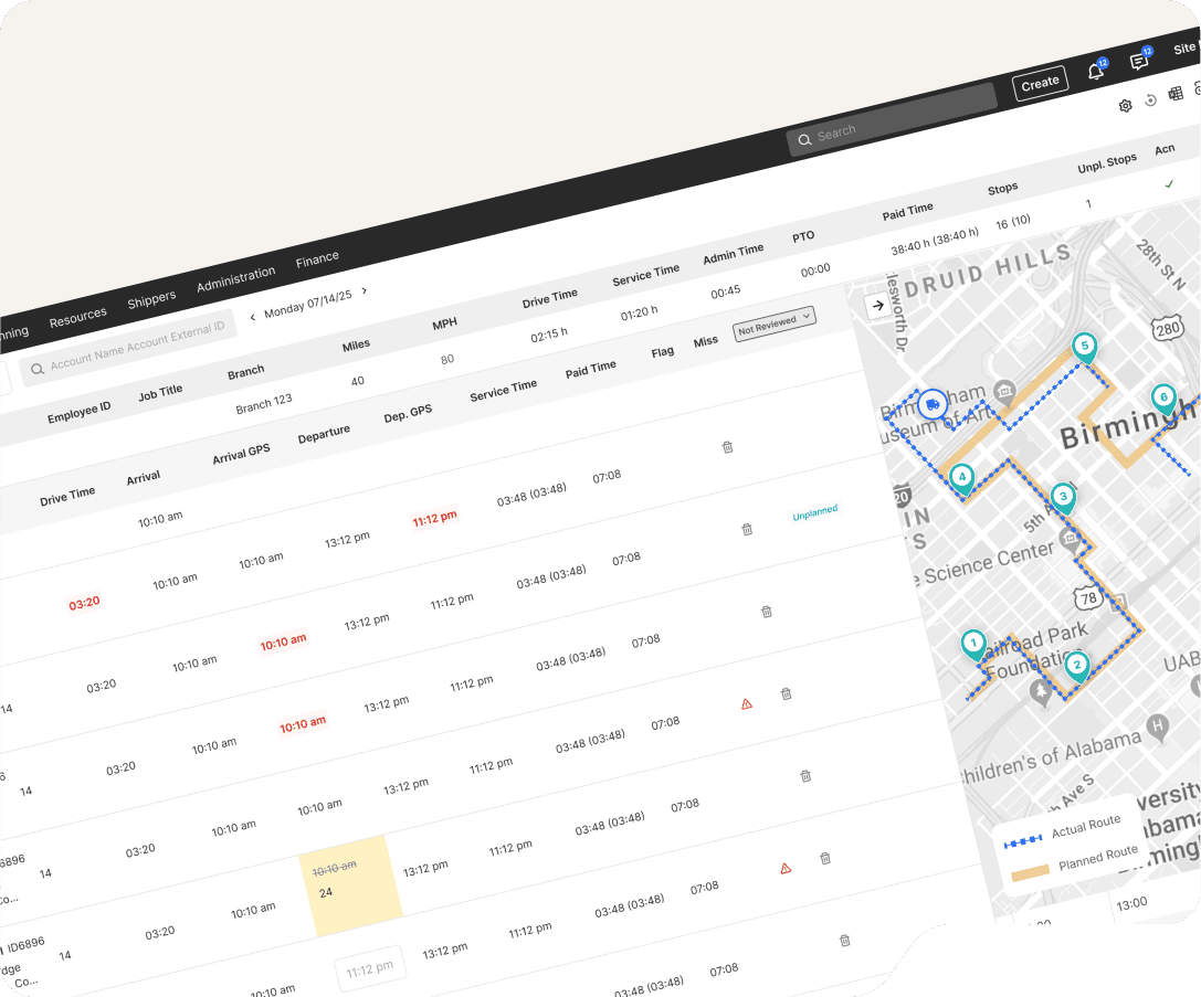 On-Time Arrival & Completion Tracking