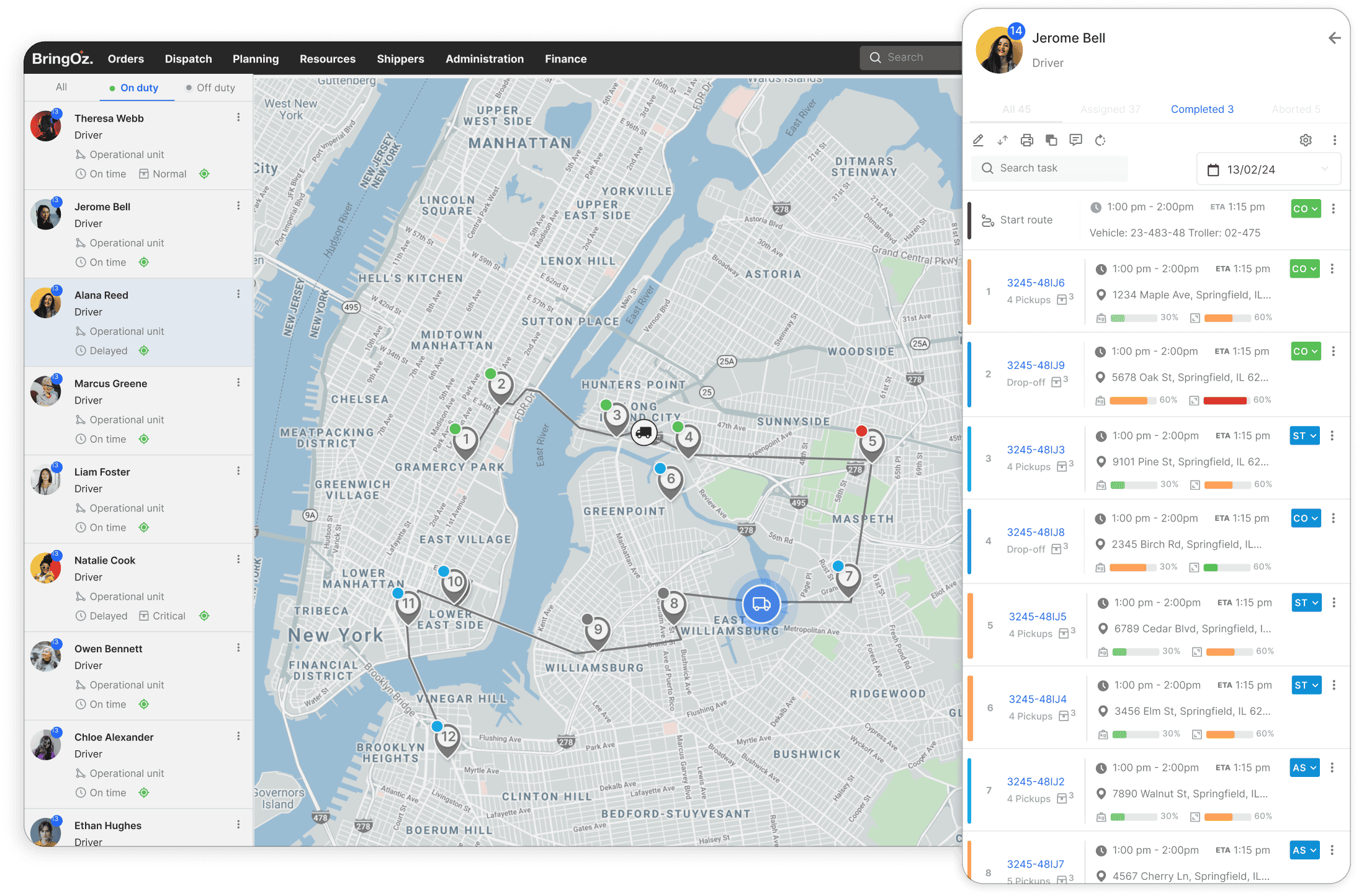 Dynamic Route Optimization & Dispatching