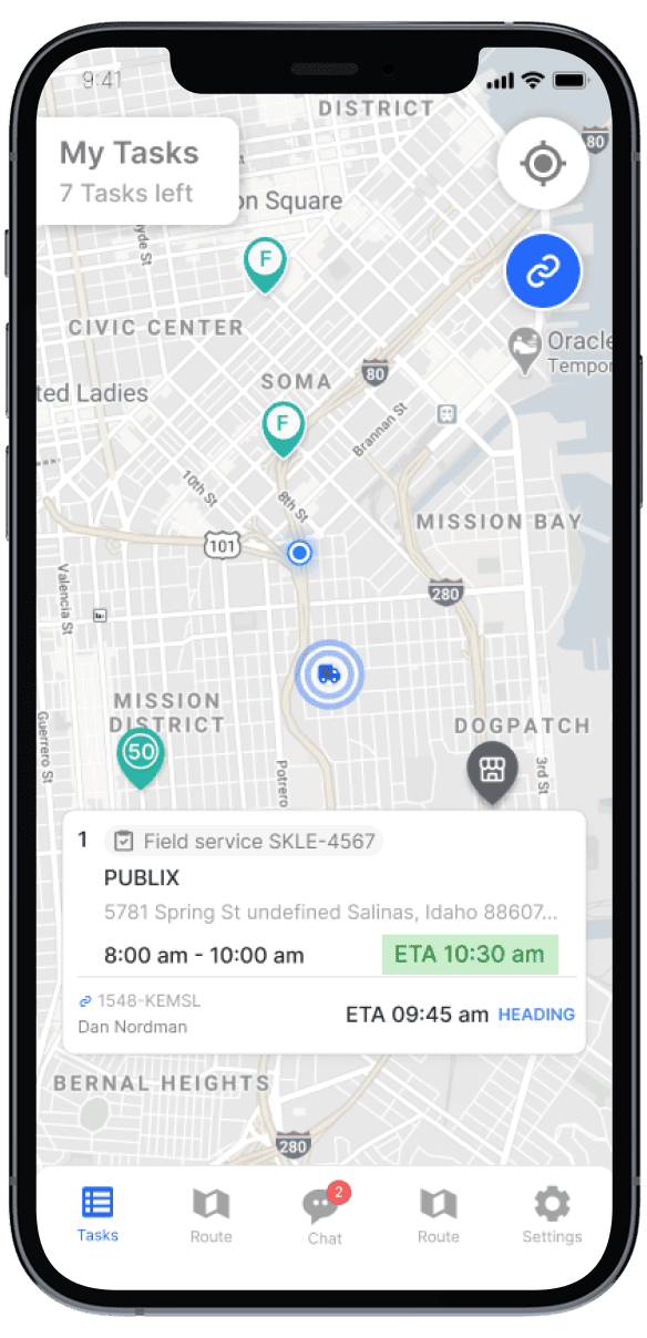 Live ETA Calculation & Updates