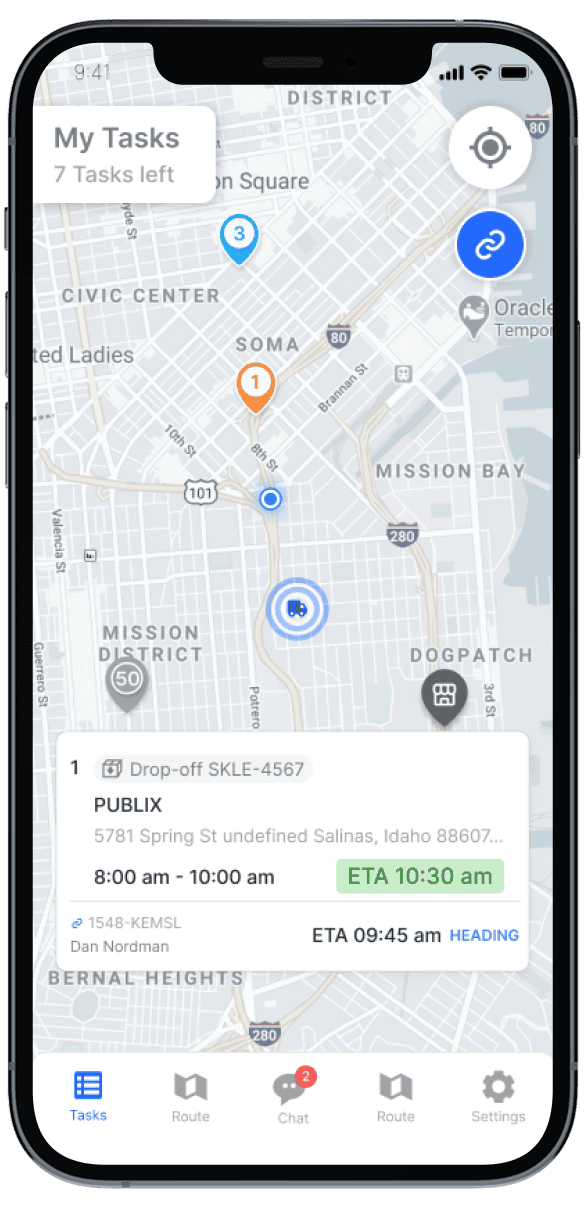 Live ETA Calculation & Updates