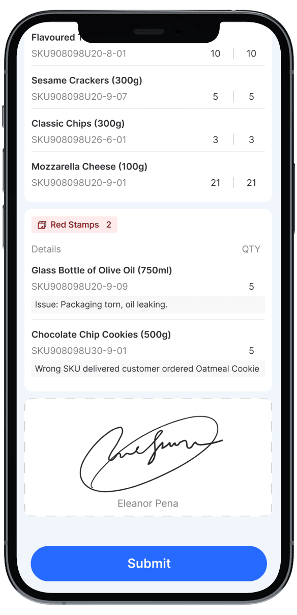Proof of Delivery (POD) Capture