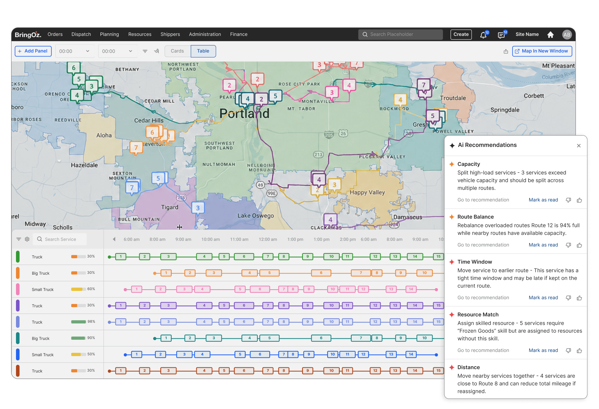 AI-Driven Route & Dispatch Optimization