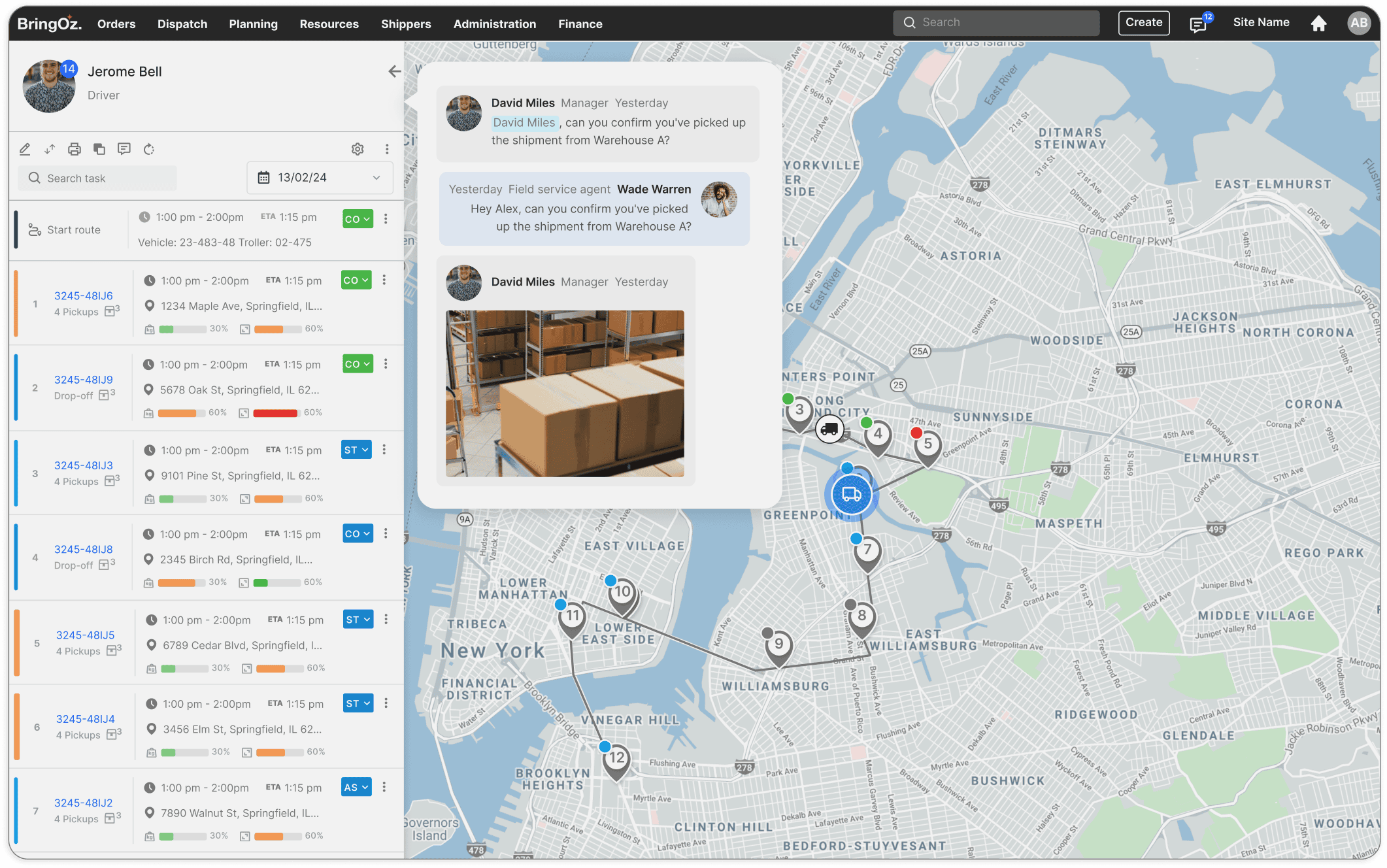 Automated Dispatch & Delivery Coordination
